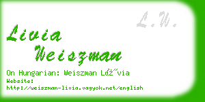 livia weiszman business card